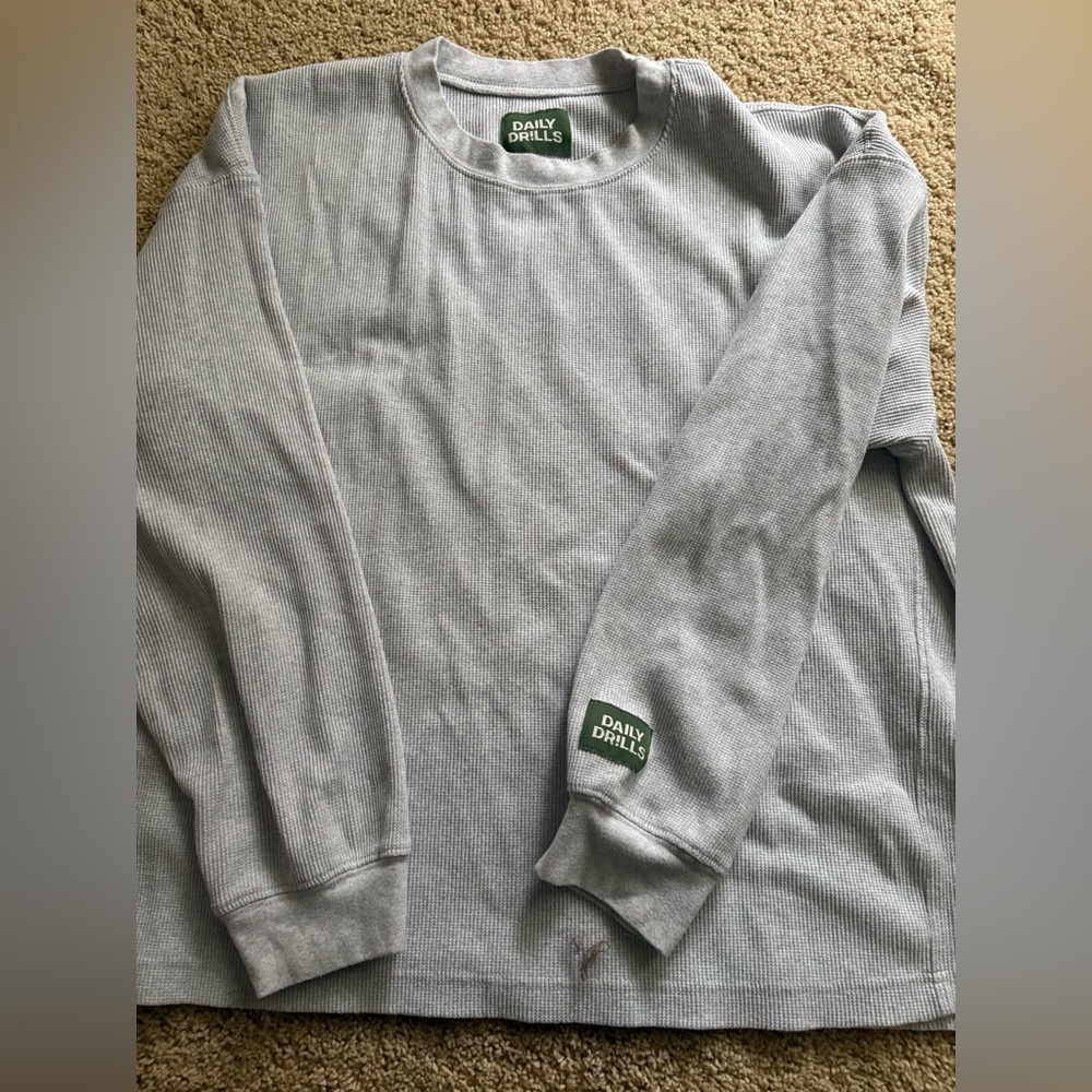 Daily Drills Light Gray oversized thermal